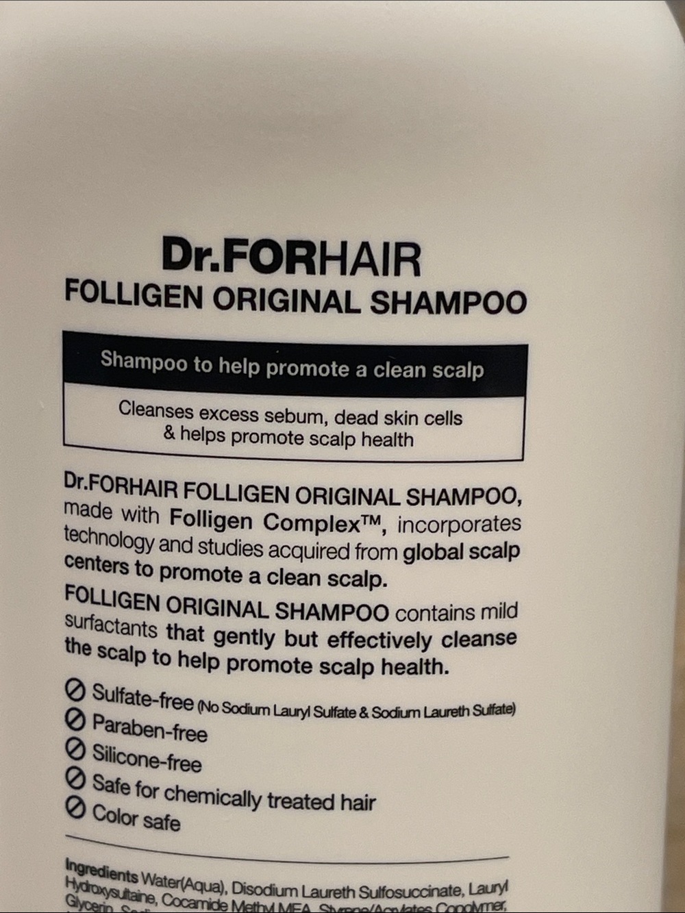 Dr.FORHAIR Folligen Original Shampoo - Help to reduce hair loss & Thinning hair. - Picture 3 of 5